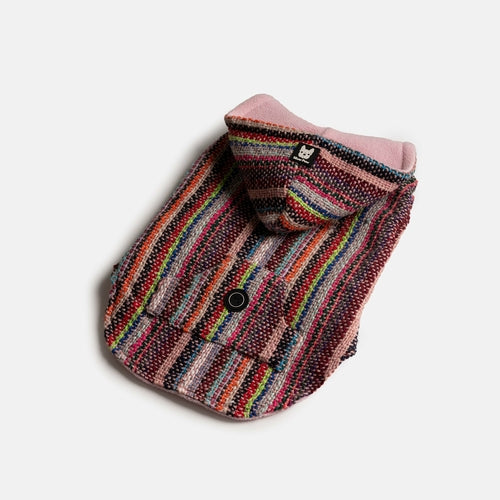 Baja Dog Poncho – Stylish & Cozy Pink Dog Jacket with Poop Bag