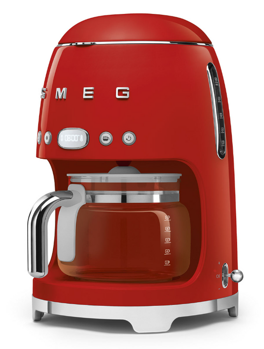 Smeg 50's Style Programmable Drip Coffee Maker - 10-Cup - Red