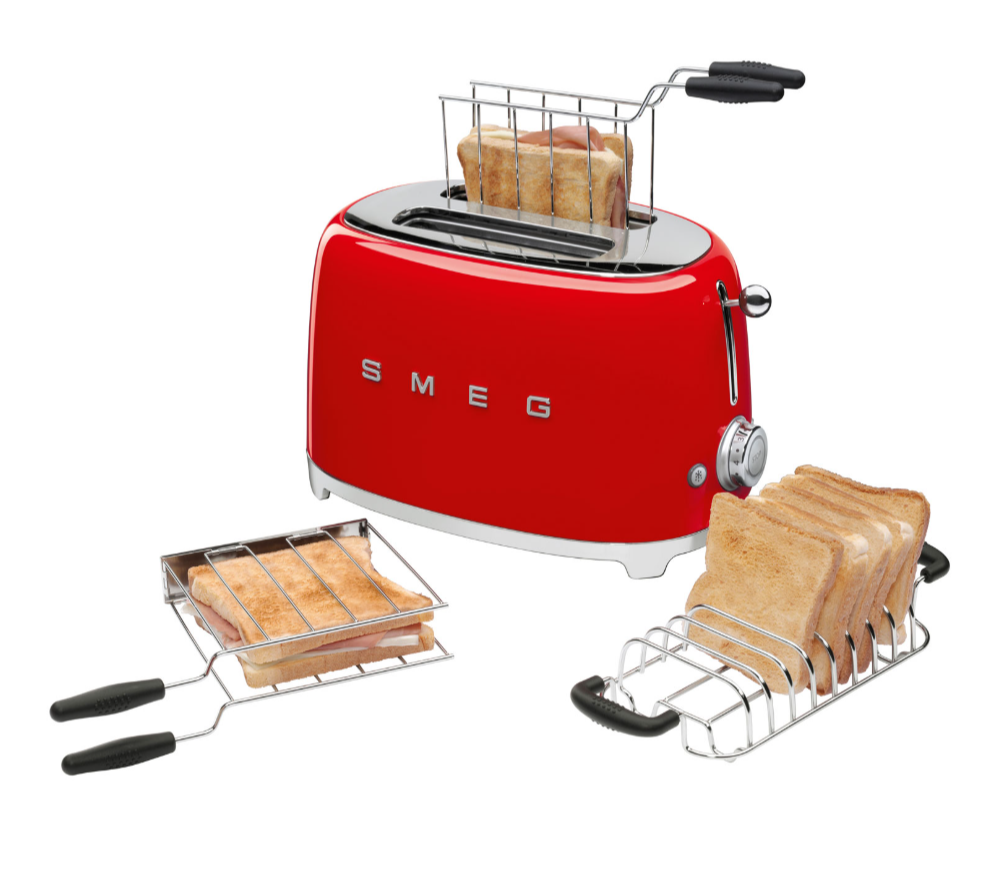 Smeg 50's Style Retro Toaster - 2-Slice - Red