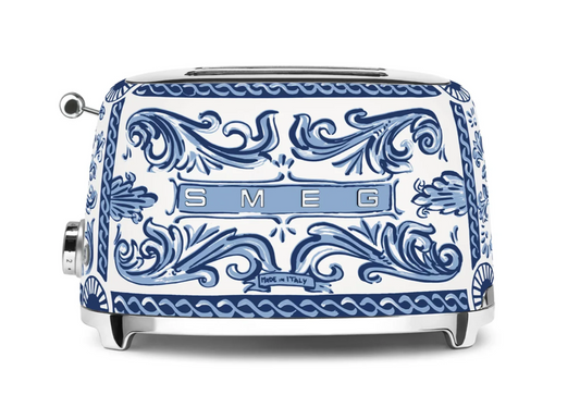 Smeg Dolce&Gabbana Toaster - 2-Slice Dolce & Gabanna Collection - Blue Mediterraneo