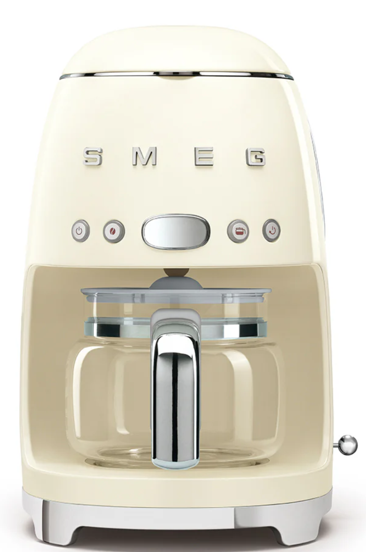 Smeg 50's Style Programmable Drip Coffee Maker - 10-Cup - Cream