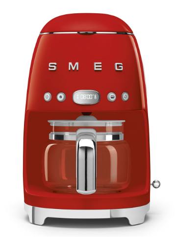 Smeg 50's Style Programmable Drip Coffee Maker - 10-Cup - Red